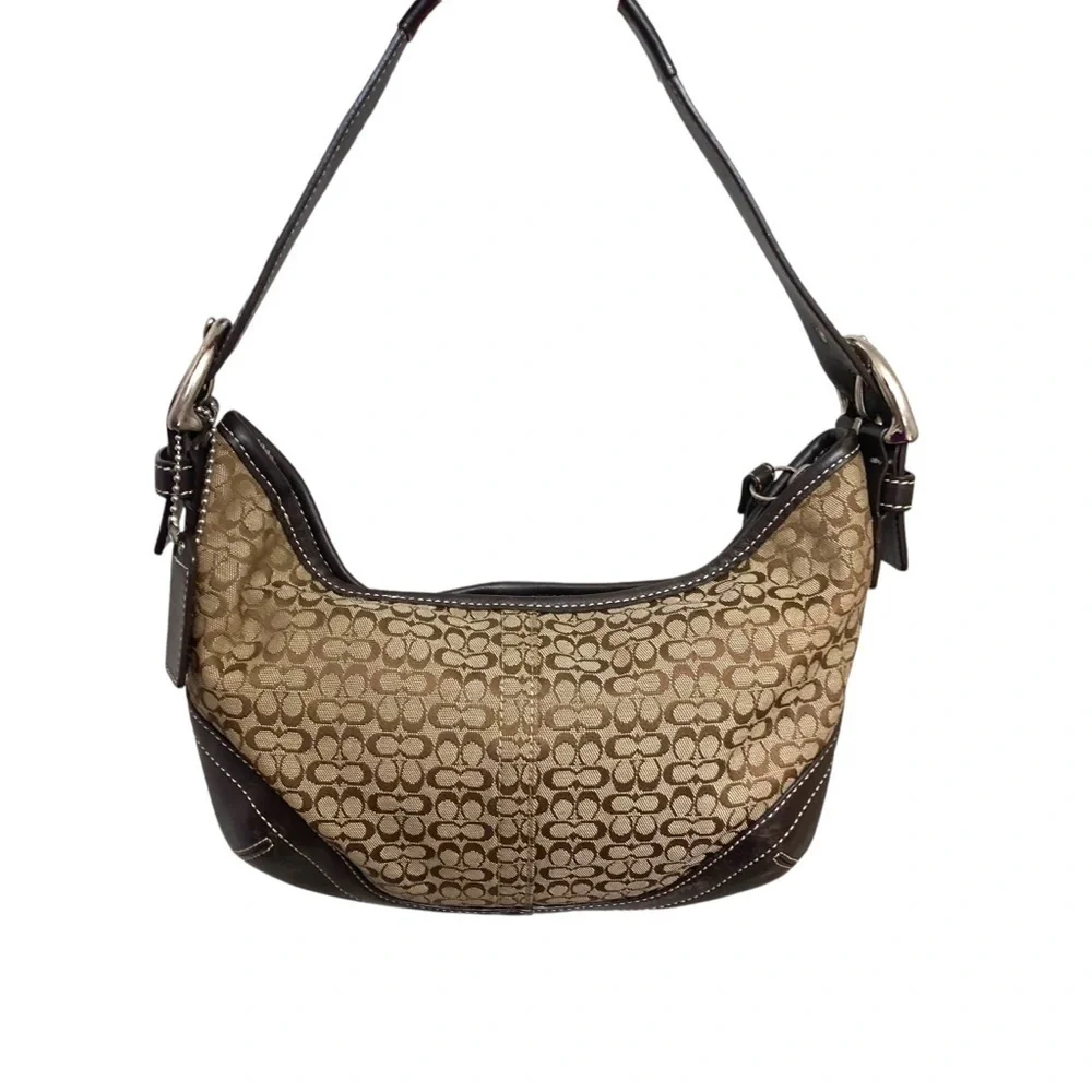 Coach vintage y2k 6351 brown signature mini soho hobo bag